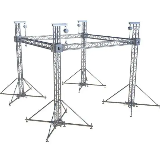 Supporto a manovella per traliccio in alluminio pacchetto sistema di tralicci da 10 piedi 6-20 piedi supporto a terra regolabile in altezza