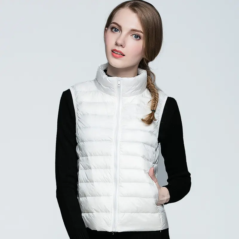 Hin Ultra Light Hooded Warm Plus Size Ladies Winter Coat Women Custom Puffer Filled Feather White Duck Down Jacket per le donne