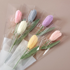 Tulipán Tejido a Mano, Flor de Ganchillo, Flor Eterna, Regalo para el Día de San Valentín, Tulipanes Individuales - Product Image 3