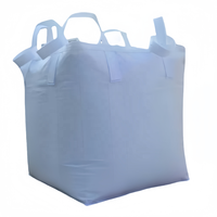 Sac en vrac de qualité alimentaire en PP de 1 tonne blanc avec fond plat, certifié ISO9001 CE, facteur de sécurité 5:1, marque SGGLOBAL pour le stockage