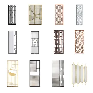 Interior stainless steel modern decor living villa room House Decorating Room Divider