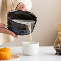 Ensemble de 5 pièces en céramique écologique pour matcha, design Japandi classique Kiln Change, avec fouet en bambou et accessoires de service
