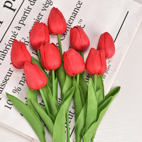 Fleurs artificielles en forme de tulipe, aspect mouillé haut de gamme, décoration intérieure de luxe, arrangement de table de salon, bouquet