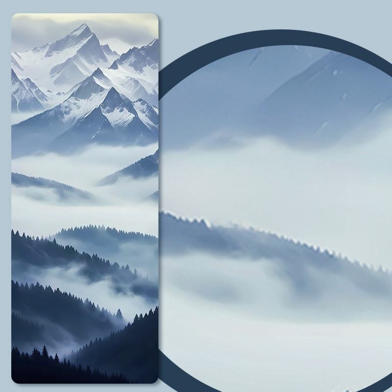 The summit of the snow-capped mountain