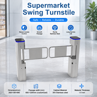 Tourniquet pivotant anti-écrêtage en acier inoxydable certifié CE IP65, entièrement automatique, prix direct usine Zento, pour supermarché
