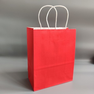 Wholesale Supermarket Grocery in Stock Kraft Paper <b>Bag</b> with Handle Recycle Cheap Price Business Shopping Food Take Away <b>Bag</b> - Product Image 2
