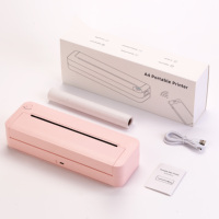   Impresora de Bolsillo para Fotos y Documentos, Impresora Térmica Inalámbrica Digital Portátil para Teléfono con Papel A4