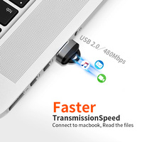 EONLINE-minilector de tarjetas TF para teléfono móvil, adaptador USB de alta velocidad para ordenador portátil, 2,0