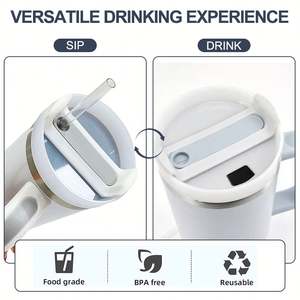 Gobelet isotherme personnalisé avec logo, 40 oz, double paroi, en acier inoxydable 304 de qualité alimentaire, anti-condensation, compatible lave-vaisselle, pour café glacé et thé - Product Image 2