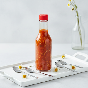 100ml 150ml 200ml 250ml 330ml Woozy Bottle Food Grade Glass <strong>Gottles</strong> for Storing Chilli Sauce - Product Image 2
