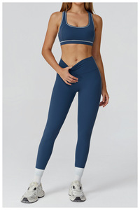 Conjunto <span class=keywords><strong>Deportivo</strong></span> de 4 Piezas para Mujer con Logo Personalizado Ropa Activa para Yoga <span class=keywords><strong>Crop</strong></span> <span class=keywords><strong>Top</strong></span> de <span class=keywords><strong>Manga</strong></span> <span class=keywords><strong>Larga</strong></span> Leggings Tallas Grandes para Gimnasio y Fitness - Product Image 2