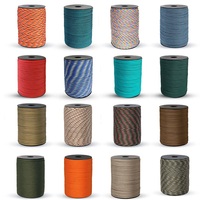 Corde en paracorde de haute qualité en polyester résistant aux déchirures à 9 brins de 4 mm, corde de survie haute résistance, 100 m/rouleau
