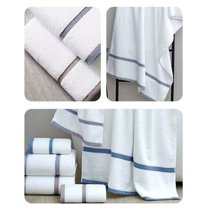 <span class=keywords><strong>Serviette</strong></span> de toilette blanche en coton pour hôtel, ourlet renforcé, anti-déchirure, résistante à l'usure, pour lavage quotidien répété - Product Image 4