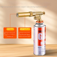 Pistolet à flamme en cuivre portable, chalumeau au gaz butane, construction en plastique, chalumeau pour le camping en plein air, le soudage, le chauffage, les briquets de cuisine