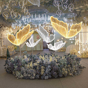 Grandes ailes de papillon artificielles à LED, accessoire <span class=keywords><strong>photo</strong></span>, élégante décoration de toile de fond pour mariages et événements, avec alimentation CA - Product Image 3