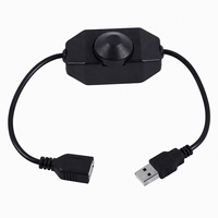 Module LED USB 5V 3A avec bouton de réglage de la luminosité, interrupteur de contrôle rotatif, variateur PWM pour bande lumineuse néon