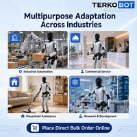 Robot Humanoide Bípedo TERKOBOT Gen1 de Fábrica con Caminata Autooptimizada y Equilibrio Antidisturbios para la Enseñanza Universitaria de STEM