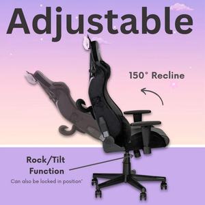 <span class=keywords><strong>Noir</strong></span> rose mignon chaise de jeu OEM oreilles de chat chaise d'ordinateur ergonomique inclinable chaise de jeu PC pour fille adolescent enfants - Product Image 3