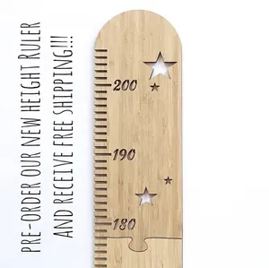 INS Nordic Baby Child Room Decor Wooden Height Meter Ruler Wall Measuring Hanging Ruler Gauge Wooden Growth Chart for kids