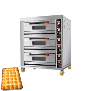 Restaurant baking equipment bread 3 deck bakery oven machine electric oven for pastry