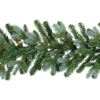 Guirlande de Noël pré-éclairée avec lumières chaudes pour arche, cadre de porte et décoration intérieure/extérieure