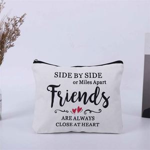 <b>Blush</b> Pink Canvas Makeup Pouch Eco Natural Cotton Canvas Cosmetic Pouch Bag With Zipper - Product Image 3