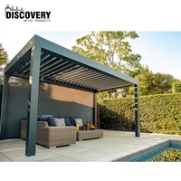 3x3 3x6 Aluminium Stahl Pergola mit Glasdach abdeckung und wasserdichter Struktur für Garten-oder Pools chirm
