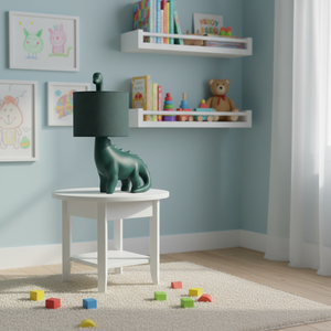 <span class=keywords><strong>Lampada</strong></span> da Tavolo a Forma di Dinosauro Giocosa e Fantasiosa, Luce Notturna Creativa in Resina Verde Foresta a Forma di Brachiosauro per la Cameretta dei Bambini - Product Image 4
