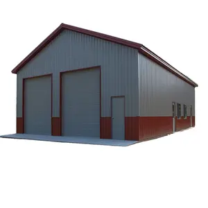 Modular Prefabricated Pole Barn Kits Steel Structure Warehouse Farm Shed Prefab Workshop Self Storage Metal Building