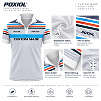 Polo de pickleball personnalisé blanc à manches courtes avec motif pour clubs et tournois – Personnalisation OEM et marque privée