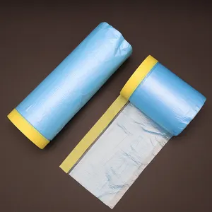Free Sample Dust Protection Car Paint Masking Film Pre-Taped Masking Tape For Painting Cars