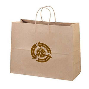 Borsa Ecologica Personalizzata con Logo Stampato, 100% Biodegradabile, Riutilizzabile, in Carta Kraft Marrone - Product Image 5