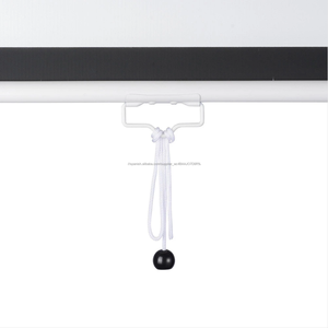 Venta al por mayor de la pared pantalla manual tamaño 72 ''-150'' blanco mate o <span class=keywords><strong>con</strong></span> cuentas de vidrio 16:9 <span class=keywords><strong>proyector</strong></span> - Product Image 4