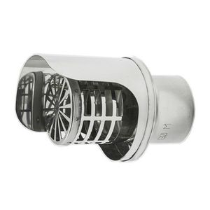 Terminal Moderno de Acero Inoxidable para Chimeneas de Cocina de 100 mm, Accesorios para Chimeneas - Product Image 1