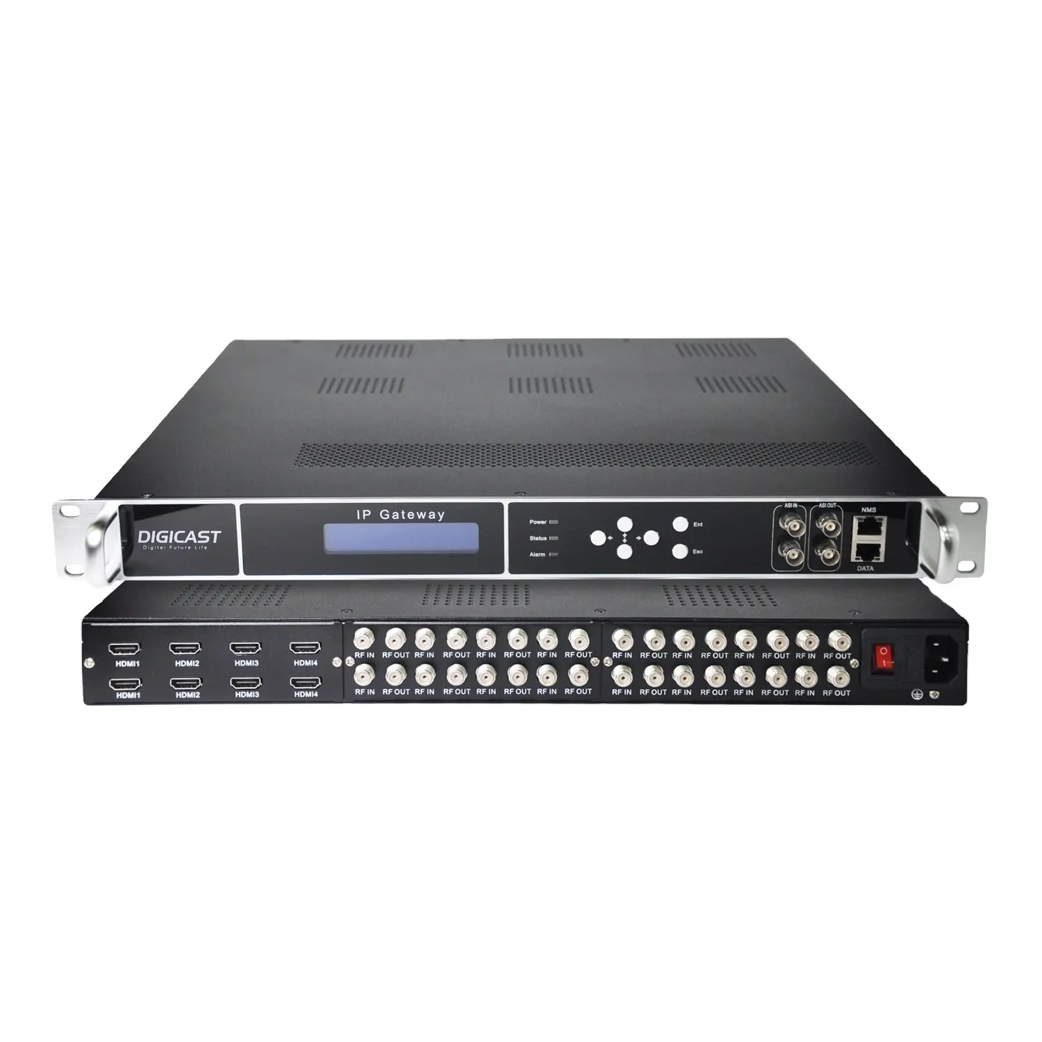 DMB-90E artı IP ağ geçidi profesyonel FTA DVB-S/S2 Tuner + HD MI IP UDP Multiplexer dijital TV Head-End sistemi Web yönetimi