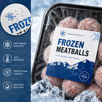 Étiquettes personnalisées imperméables et anti-condensation pour aliments congelés, synthétiques, en rouleau