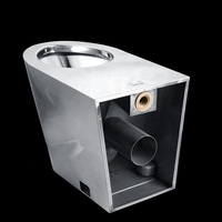 Fabricant chinois moderne une pièce pisse toilette salle de bain wc toilette acier inoxydable sans réservoir d'eau
