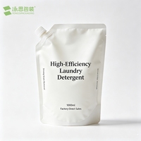 Pochette souple à bec verseur sans buse pour vodka, recharge de lessive, emballage souple anti-humidité, avec bouchon à vis, imprimé en gravure