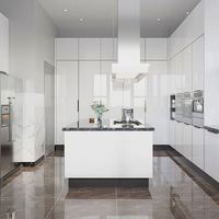 Kit d'armoires simples européennes modernes prêt à l'emploi Alibaba Designs de Chine automatisée Ensemble complet américain de luxe Armoire de cuisine Espagne