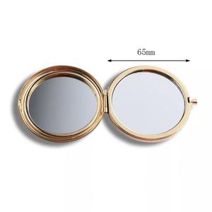 Espejo de Bolsillo Redondo de Metal Dorado de Alta Calidad Personalizado Win Sun - Product Image 5