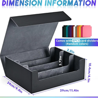 Boîte de rangement pour cartes TCG compatible avec Magic the Gathering et Yugioh, 3 rangées, pour plus de 1800 cartes