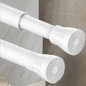 Barras de Cortina de Ducha Modernas, Ajustables, Blancas, Pequeñas, Cortas, Extensibles, con Resorte, de Metal - Product Image 2
