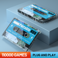 500G Portable HDD Rétro Jeu Disque Dur Disque Carte De Jeu 55000 Rétro Jeux Vidéo Pour PSP/PS1/PS2 Pour Windows/Mac