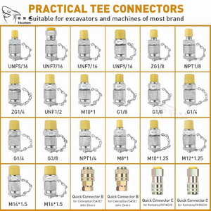 Kit Uji Tekanan Hidrolik TALUADA 600bar 10000psi 60Mpa 5 Gauge 13 Kopling Uji 14 Konektor Tee 5 Selang Uji - Product Image 6