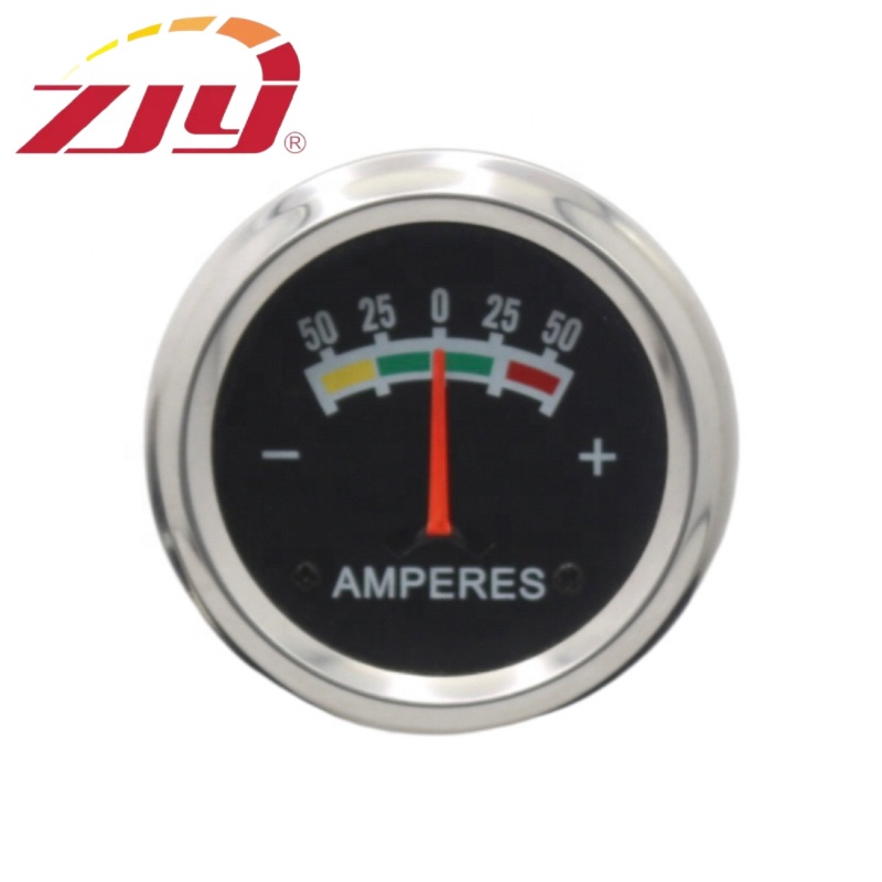 ELING 52mm (2”) Ammeter Gauge 50A With Sensor – 12V/24V Red Backlight, Waterproof