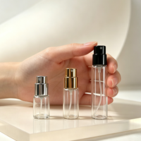 Flacon pulvérisateur de parfum en verre de haute qualité, 3ml, 5ml, 10ml, à col serti, avec buse fine à pression sans ressort pour un pulvérisation retardée