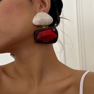 Pendientes Geométricos Bohemios de Metal, Novedad 2024, Venta al Por Mayor, Pendientes Retro de Resina Irregular, Pendientes Colgantes <span class=keywords><strong>Irregulares</strong></span> - Product Image 3