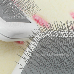 Cepillo de aseo inteligente para perros y gatos con mango blanco, peine de plástico, diseño práctico para uso diario - Product Image 4