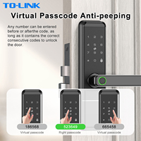 Cerradura Inteligente Tuya Wifi Ttlock, Cerradura Digital Electrónica con Huella Dactilar para Puertas de Madera