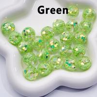 Perles acryliques rondes de haute qualité de 16 mm avec remplissage de sequins en résine colorée en forme de cœur pour la fabrication de bijoux DIY